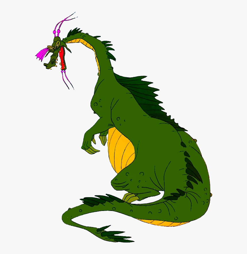 He Has A Green Complexion,large Nose,violet Horns,violet - Dragon's Lair Dragon, HD Png Download, Free Download