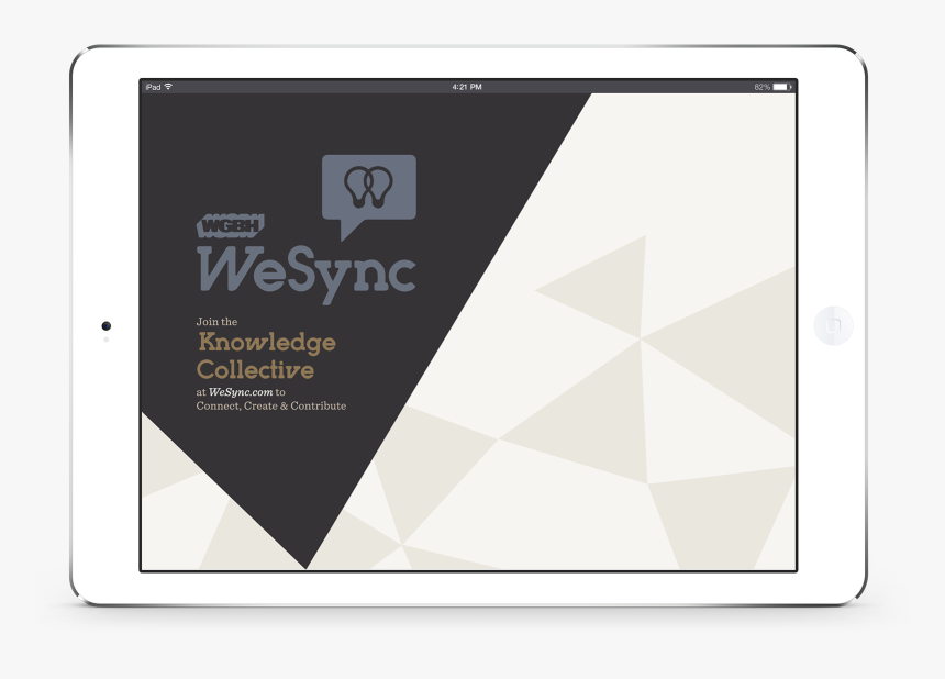 Ipad App Splash Screen Design For Wesync - Wgbh, HD Png Download, Free Download