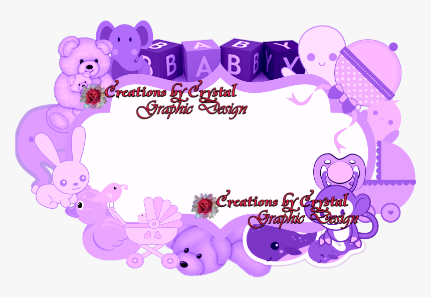 Cbycgraphicdesign Custom Borders Baby Birth Announcements, - Baby Boy Borders, HD Png Download, Free Download