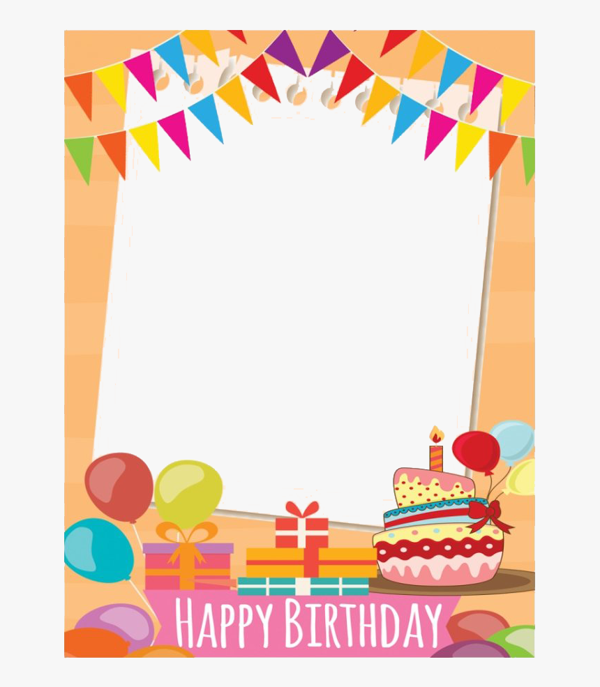 Happy Birthday Frame Png Clipart - Transparent Birthday Frame Png, Png Download, Free Download