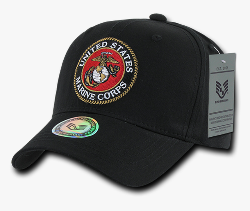 S76 - Military Hat - U - S - Marines Seal - Black - Security Hat Transparent, HD Png Download, Free Download