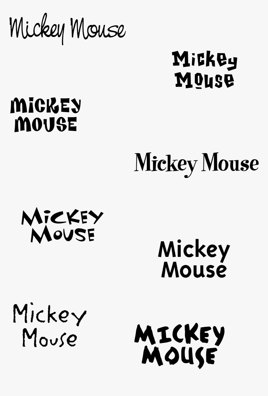 Mickey Mouse Logo Png Transparent - Mickey Mouse Font Text, Png Download -  kindpng