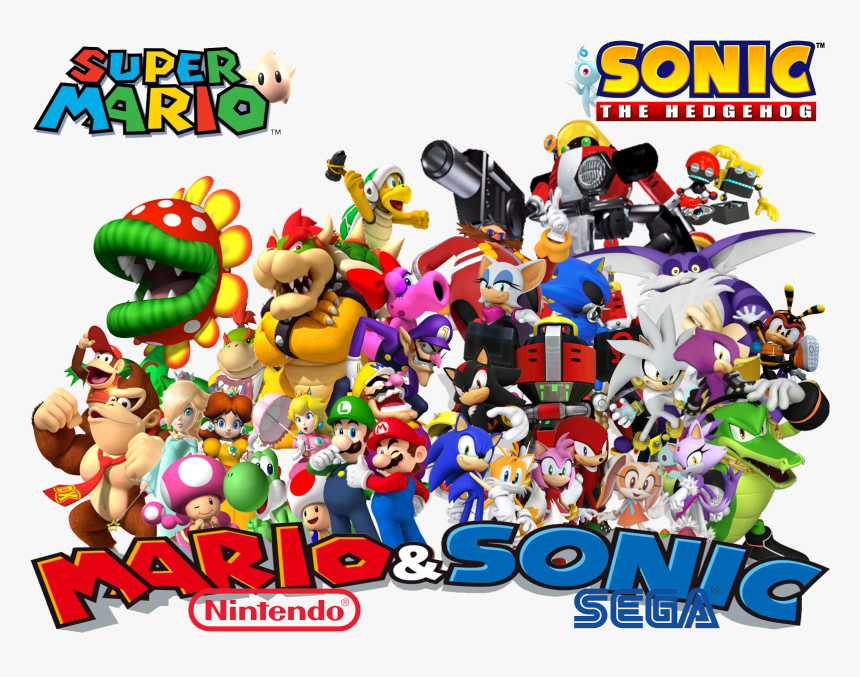 Mario And Sonic Wallpaper - Super Mario And Sonic The Hedgehog, HD Png Download, Free Download