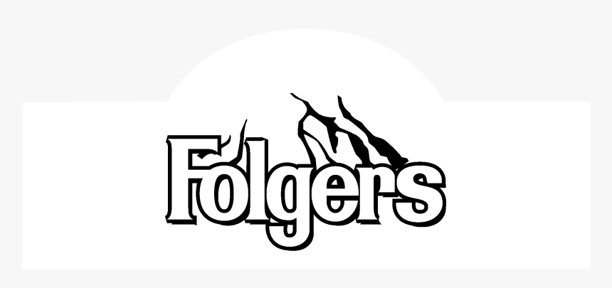 Folgers Logo Black And White - Folgers, HD Png Download, Free Download