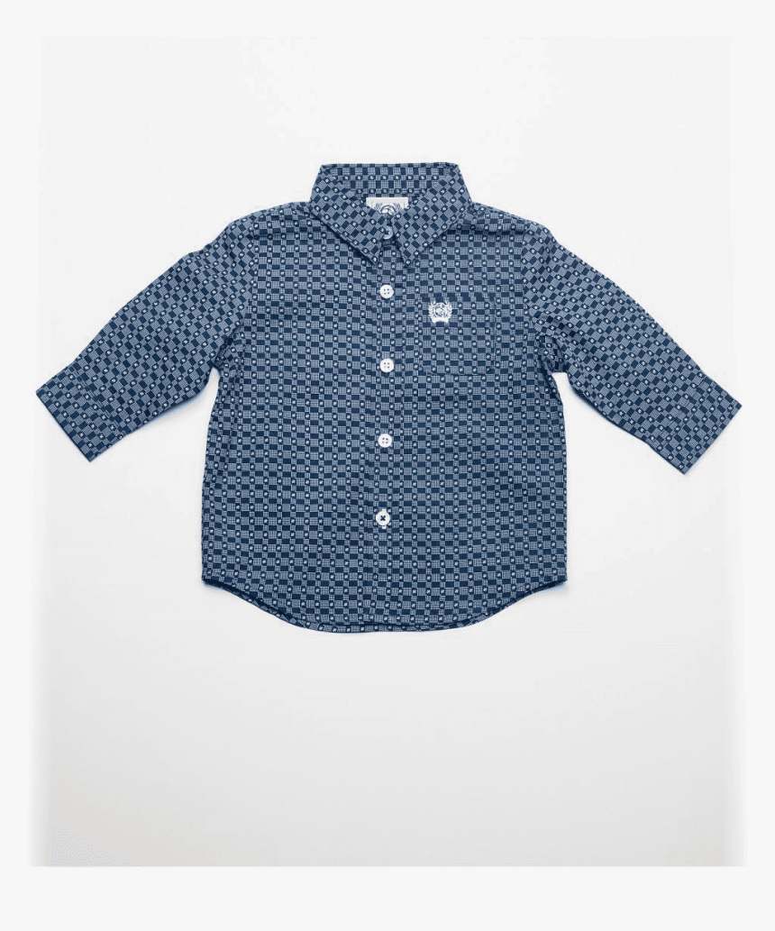 Cinch® Toddler L/s Blue Print Button Down Shirt"
 - Blouse, HD Png Download, Free Download
