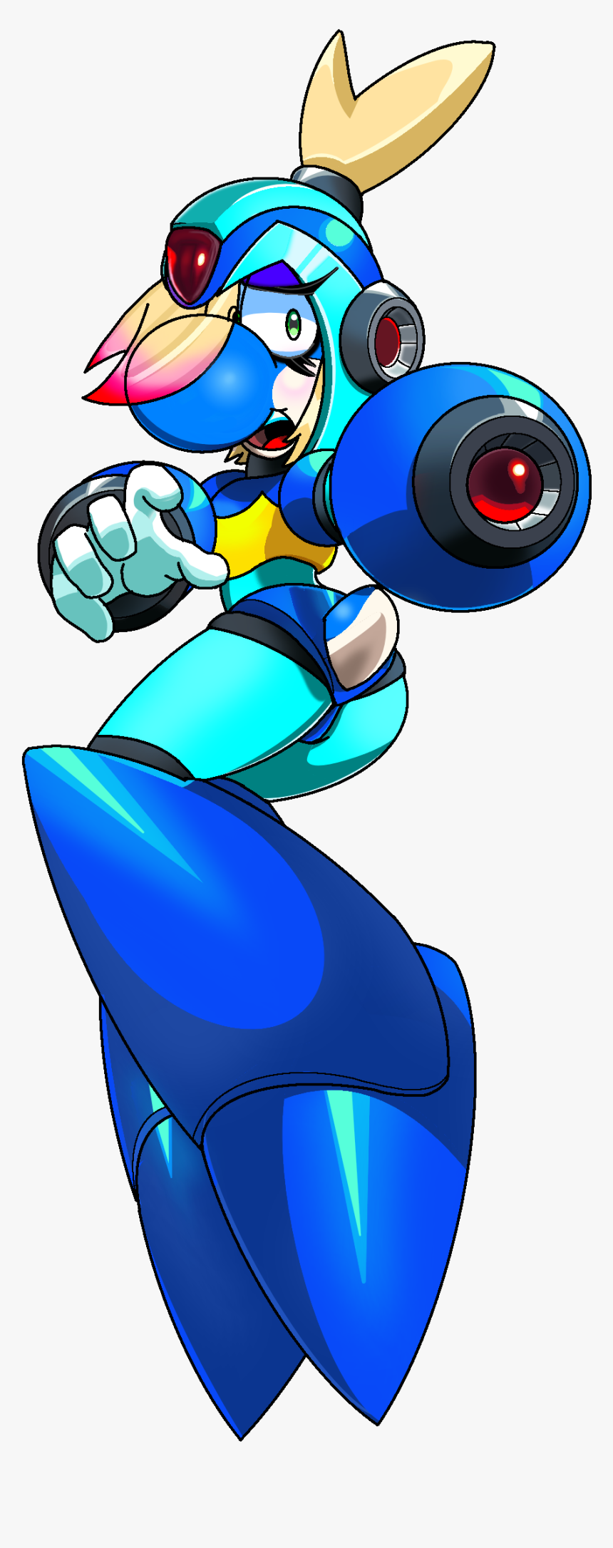 Megaman Yoshi - Cartoon, HD Png Download, Free Download