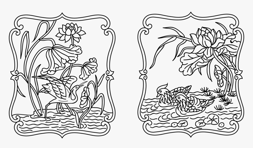 Traditional Chinese Line Art Clip Arts - Chinese Traditional Painting Clipart, HD Png Download, Free Download