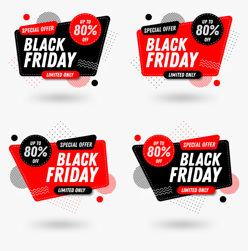 Set Of Black Friday Sale Banners Vector, HD Png Download, Free Download