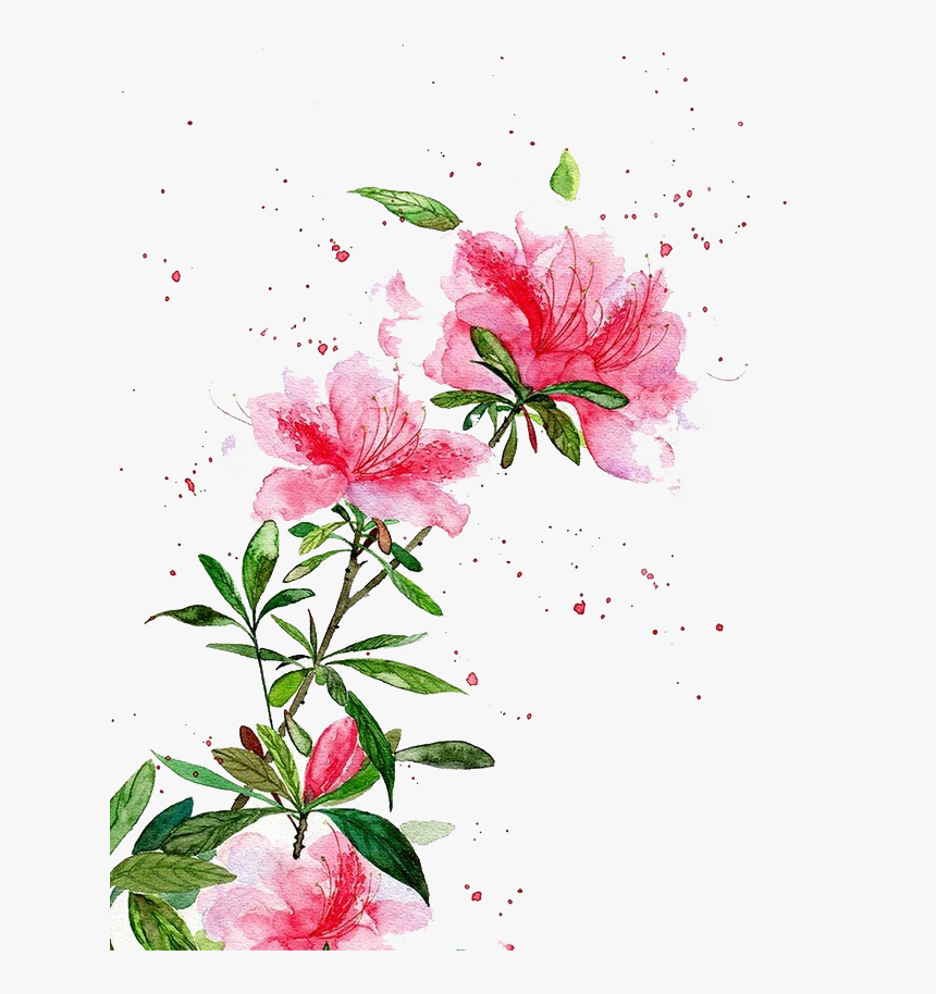 Transparent Chinese Flower Png - Chinese Flower Painting Png, Png Download, Free Download