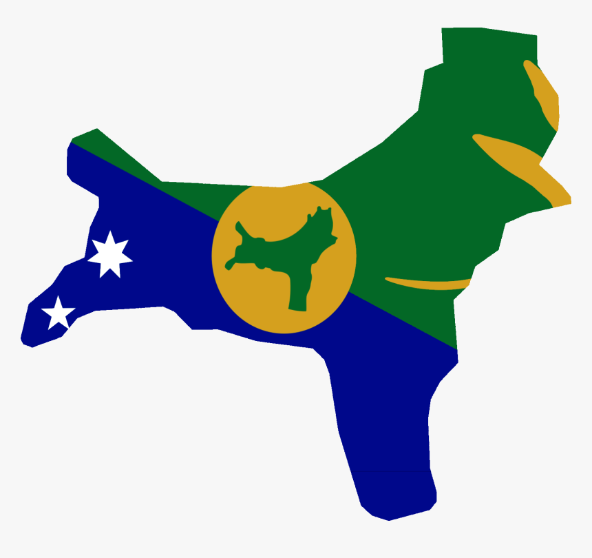 Flag Map Of Christmas Island - Christmas Island Flag Map, HD Png Download, Free Download