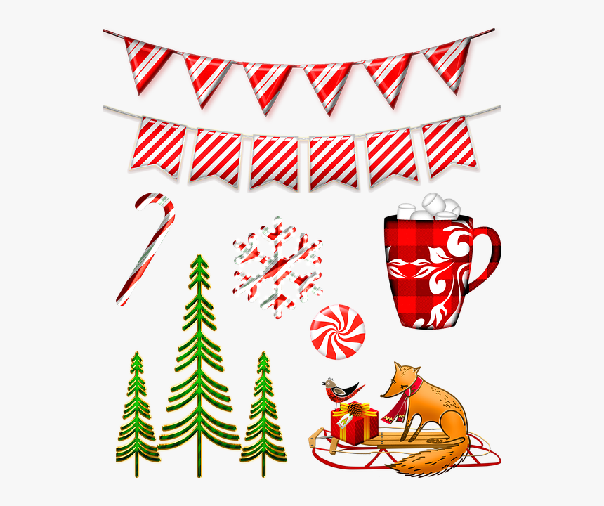 Free Photo Candy Cane Bunting Christmas Banner Christmas - Candy Cane, HD Png Download, Free Download