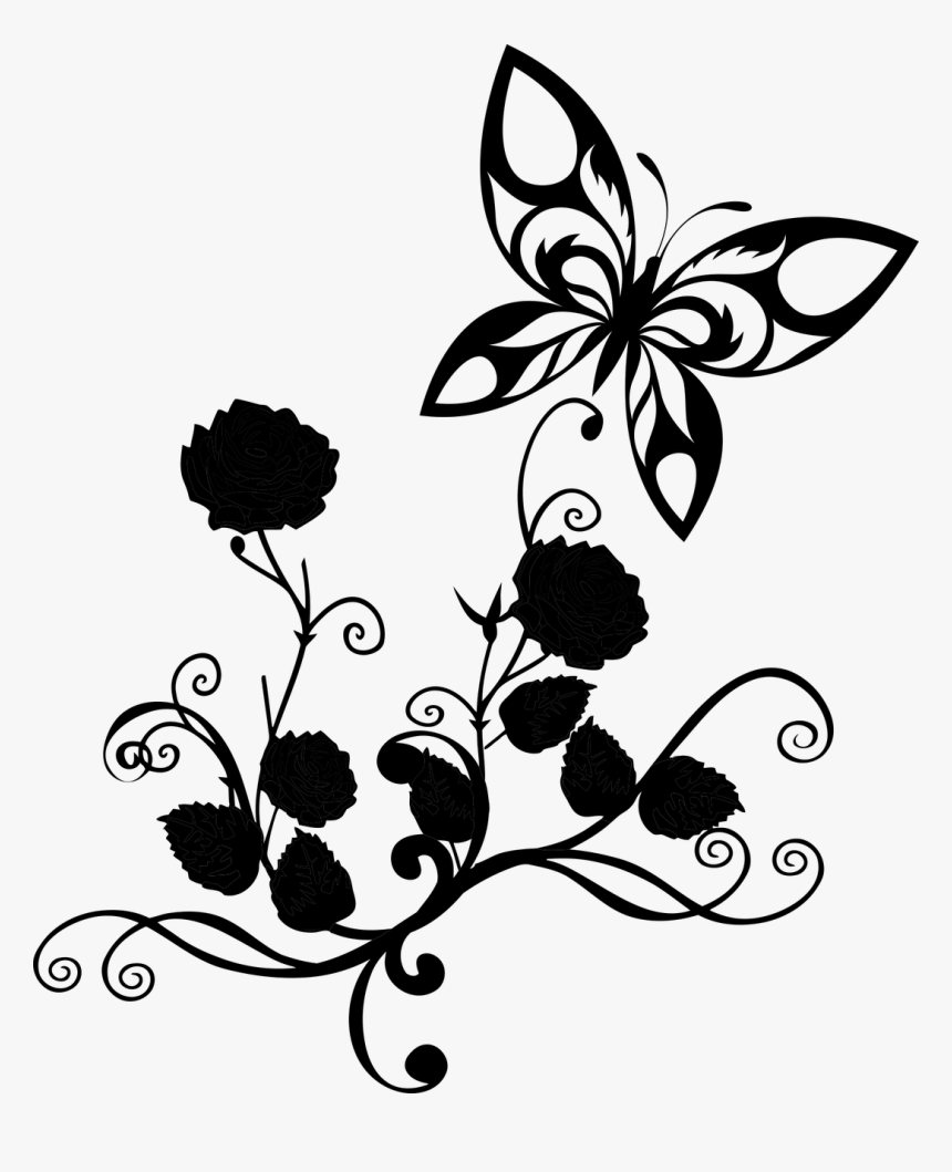 Transparent Black Flower Clipart, HD Png Download, Free Download