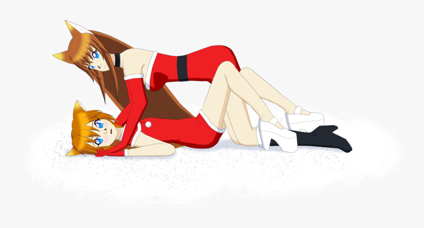 #manga #anime #cute #kawaii #fox #animegirl #christmas - Christmas Cute Png Anime, Transparent Png, Free Download