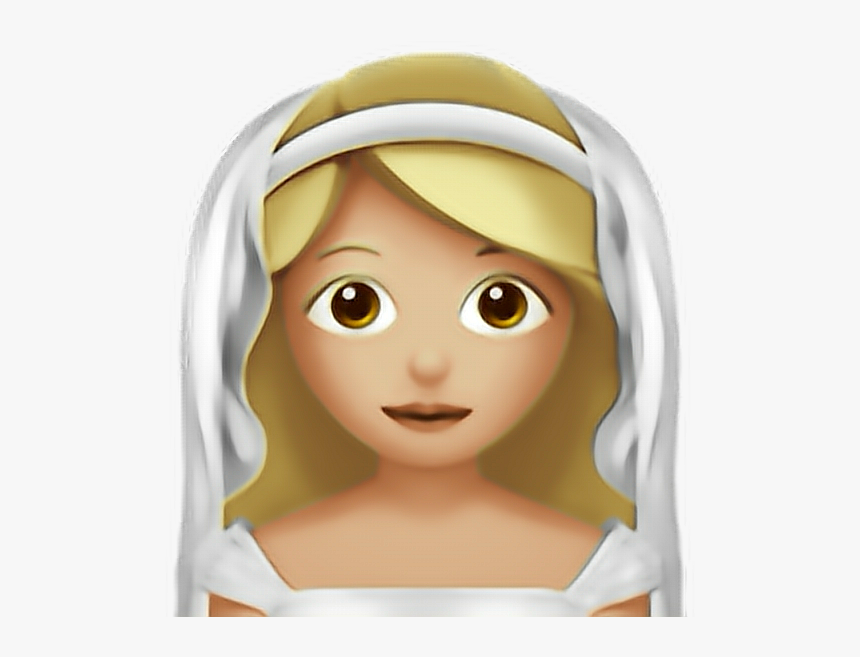 Wedding Emoji Png - Blonde Bride Emoji Png, Transparent Png, Free Download