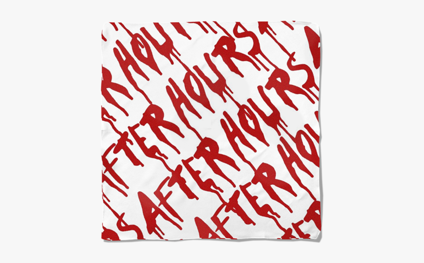 Vlone After Hours Blood Drip Bandana White Digital - Illustration, HD Png Download, Free Download