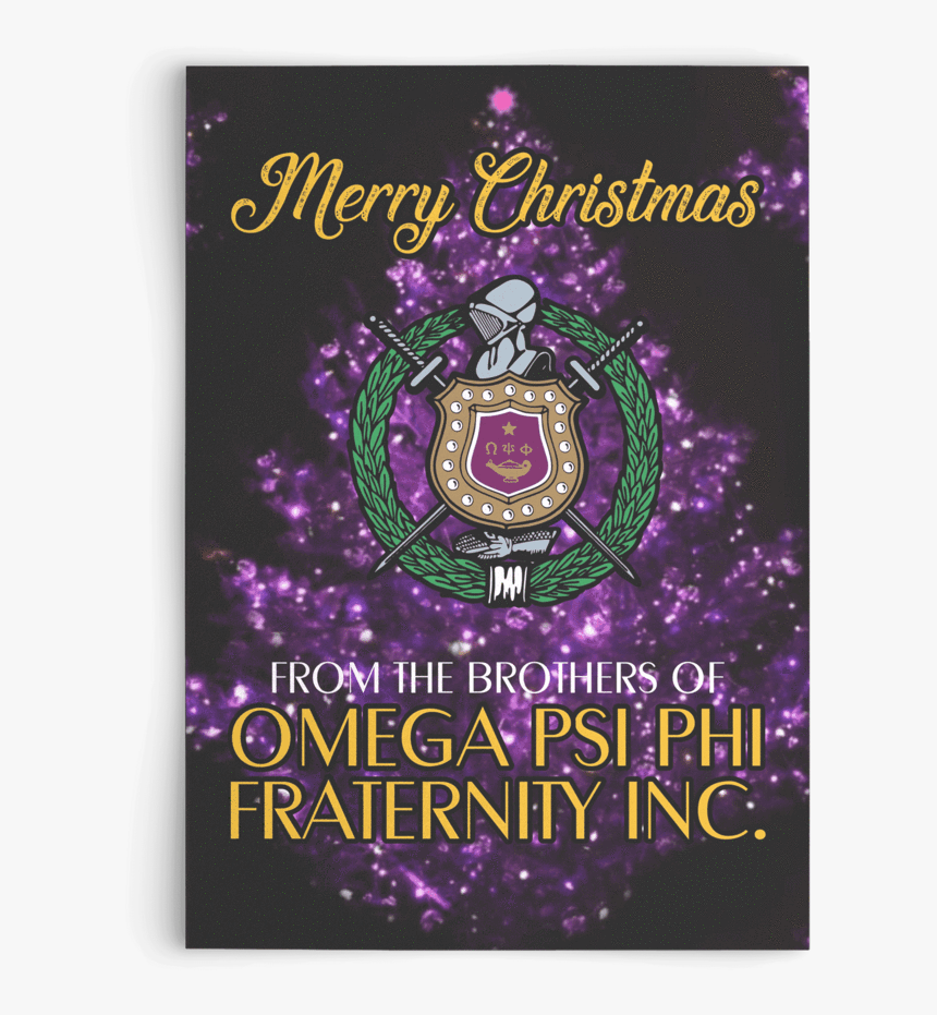 Omega Psi Phi Christmas Card - Omega Psi Phi Christmas, HD Png Download, Free Download