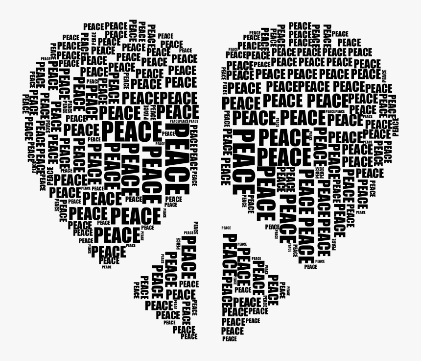 Peace Heart Mark Iii Word Cloud Black - Hope Sign, HD Png Download, Free Download