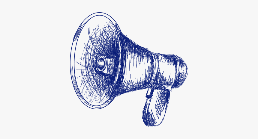 What Png Vector Transparent Pen Â The Drawn Png And - Transparent Megaphone Drawing, Png Download, Free Download