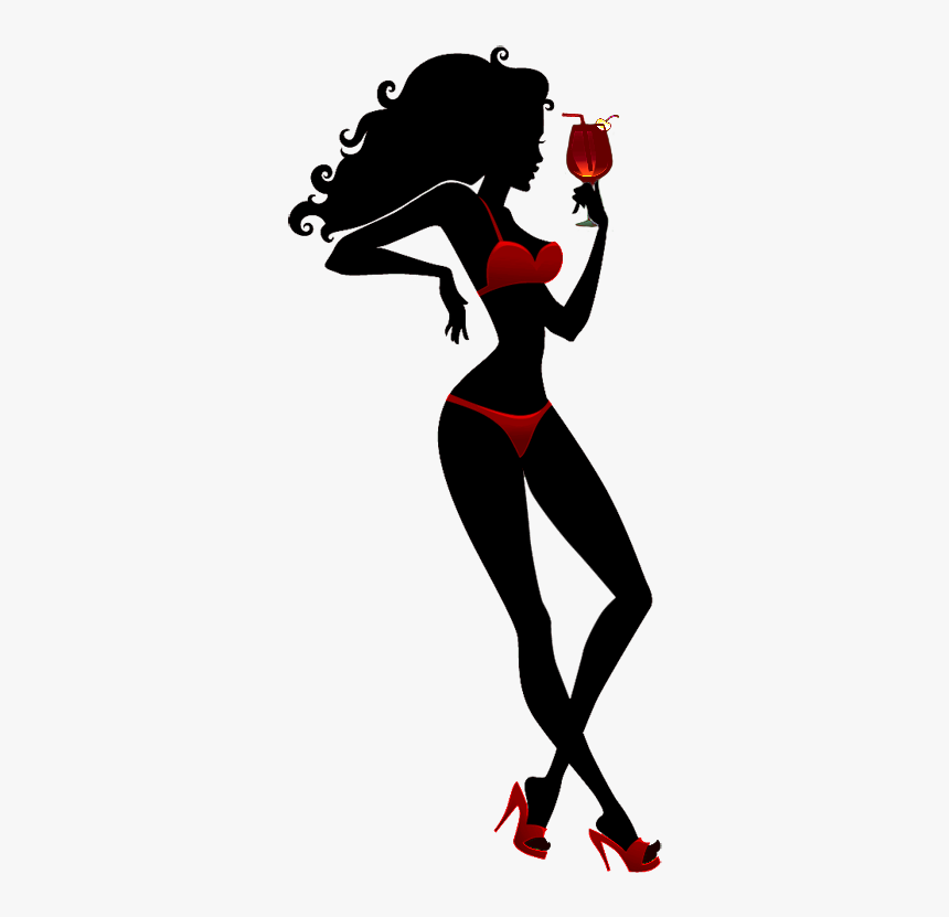 Bartender Vector Lady - Woman Silhouette Fashion, HD Png Download, Free Download