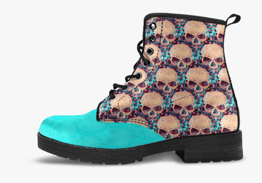 Skull Obsession Watercolor Skull Men"s Boots - Work Boots, HD Png Download, Free Download