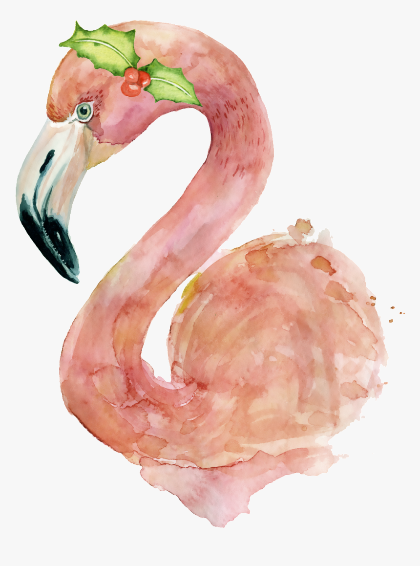 This Graphics Is Hand Painted A Flamingo Png Transparent - Flamingo Watercolour, Png Download, Free Download