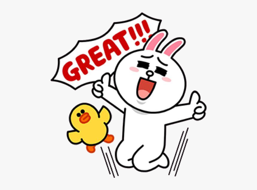 Sticker Line Friends Clip Art - Cony Great, HD Png Download, Free Download