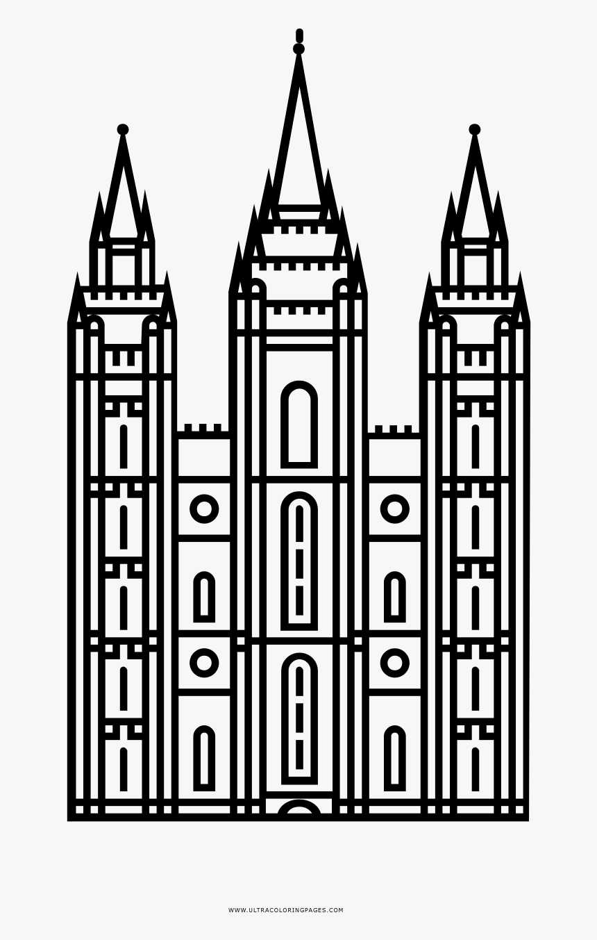 Thumb Image - Salt Lake Temple Coloring Page, HD Png Download, Free Download