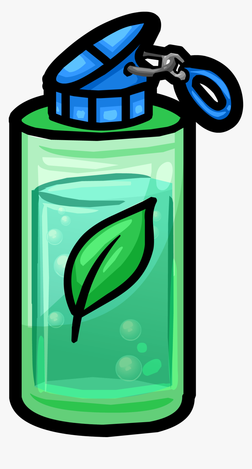 Water Bottle Clothing Club Penguin Wiki Fandom Food - Water Bottle Clipart Transparent, HD Png Download, Free Download