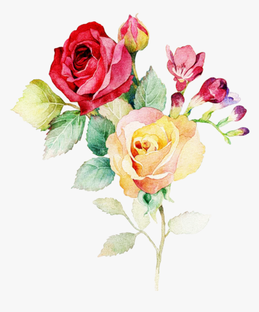 Watercolor Flower Bouquet Png , Png Download, Transparent Png, Free Download