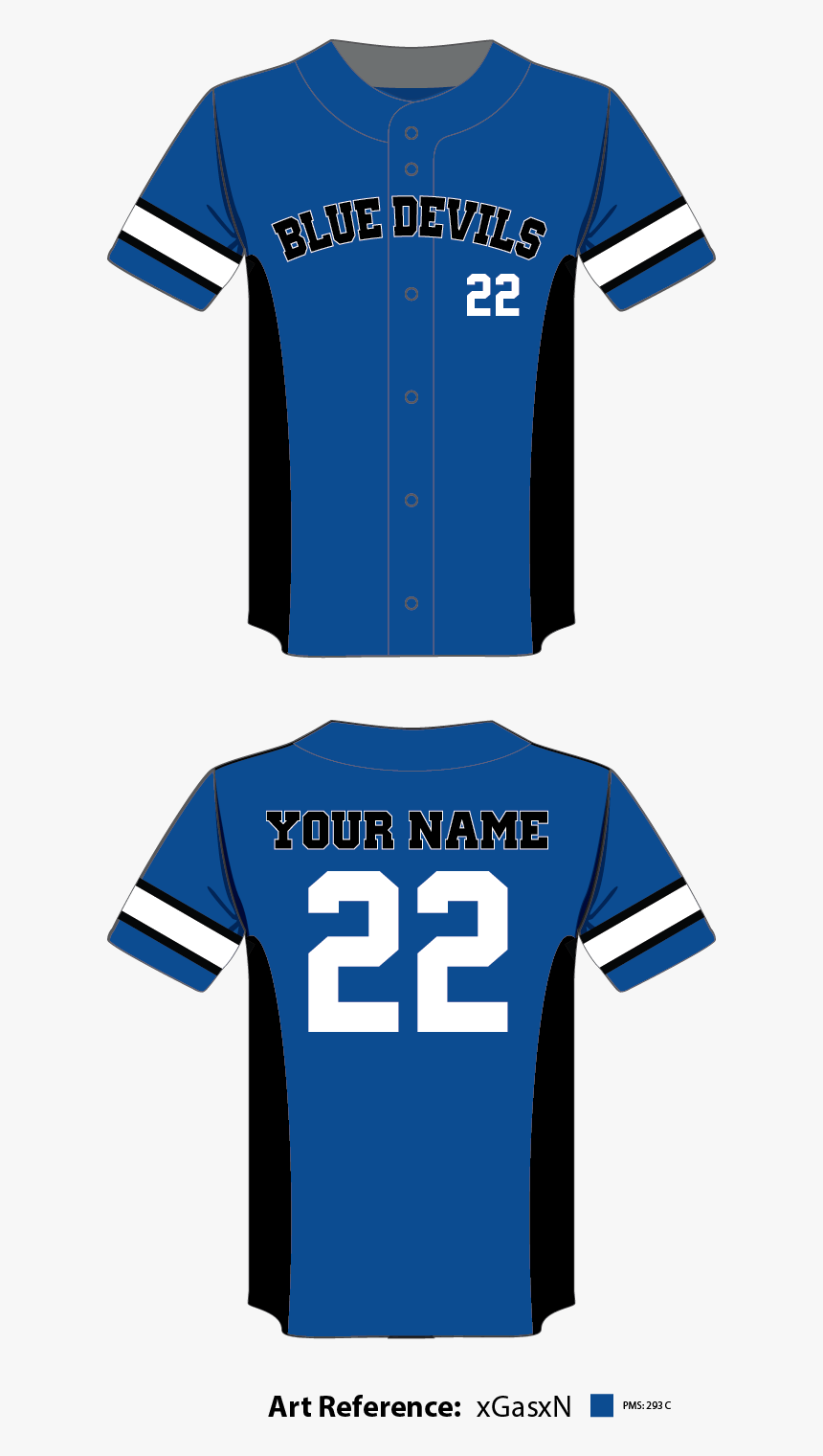 North Columbus Bears Full Button Baseball Jersey - Baseball Jersey Clip Art, HD Png Download, Free Download