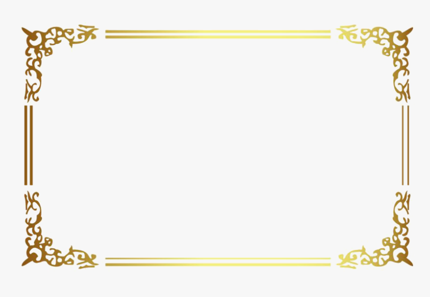 Rectangle Golden Frame Border Transparent Png - Gold Frame Border Png, Png Download, Free Download