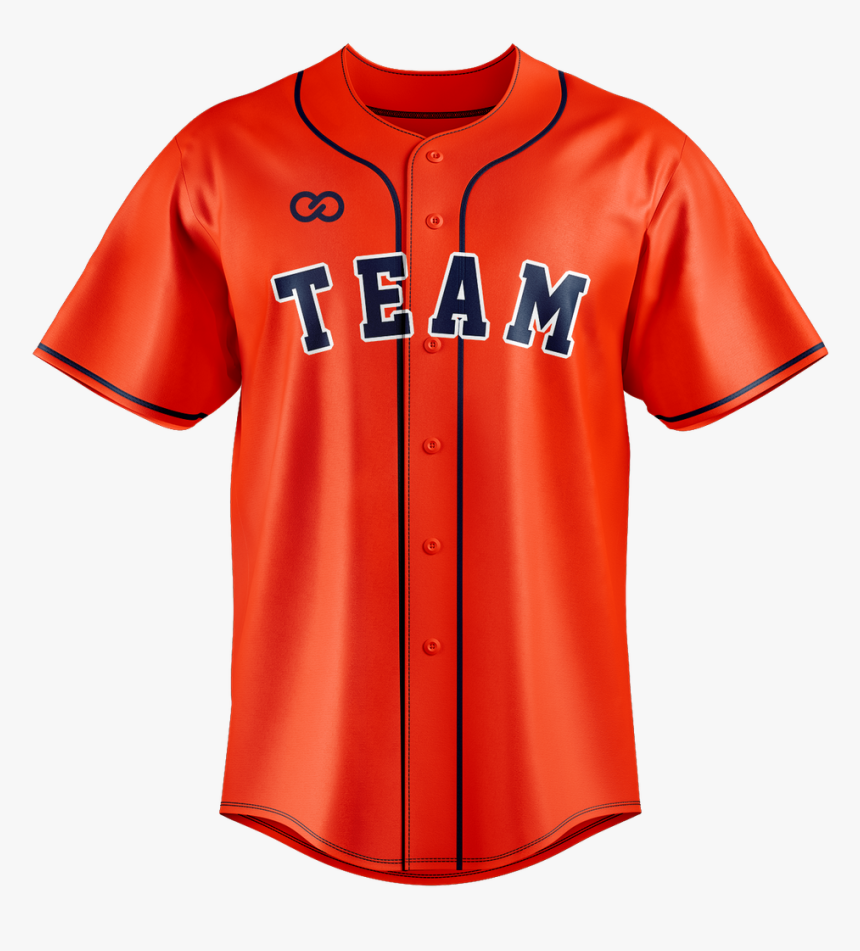 Orange Navy White Baseball Jersey, HD Png Download, Free Download