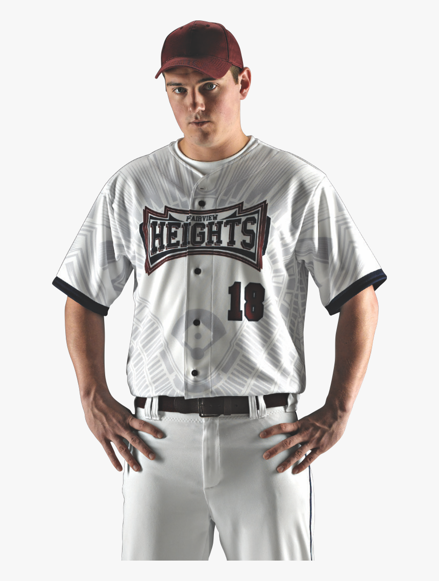 Stadium Sublimated Baseball Jersey Alleson Athletic - Baseball Player, HD Png Download, Free Download