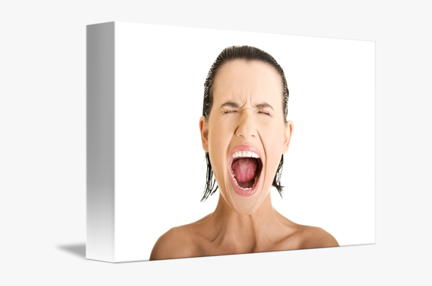 Woman Screaming Png - Shout, Transparent Png, Free Download