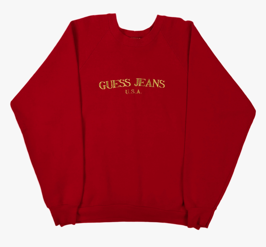 Guess Jeans Logo Sweatshirt - Sweater, HD Png Download, Free Download