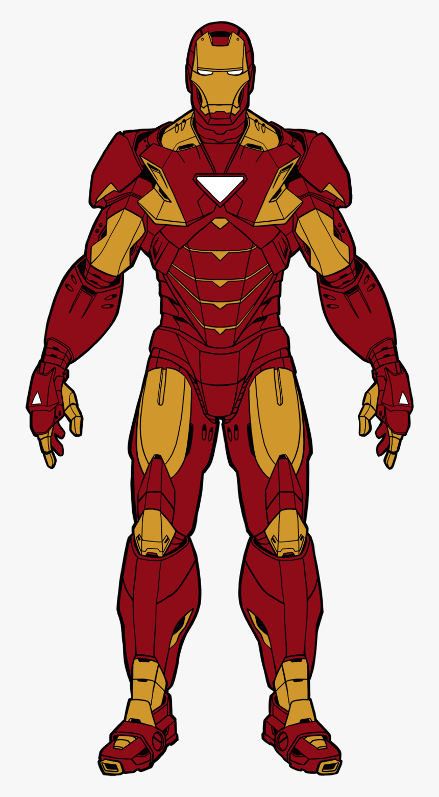 Iron Man Cartoon Drawing Color - Iron Man Body Drawing, HD Png Download - k...