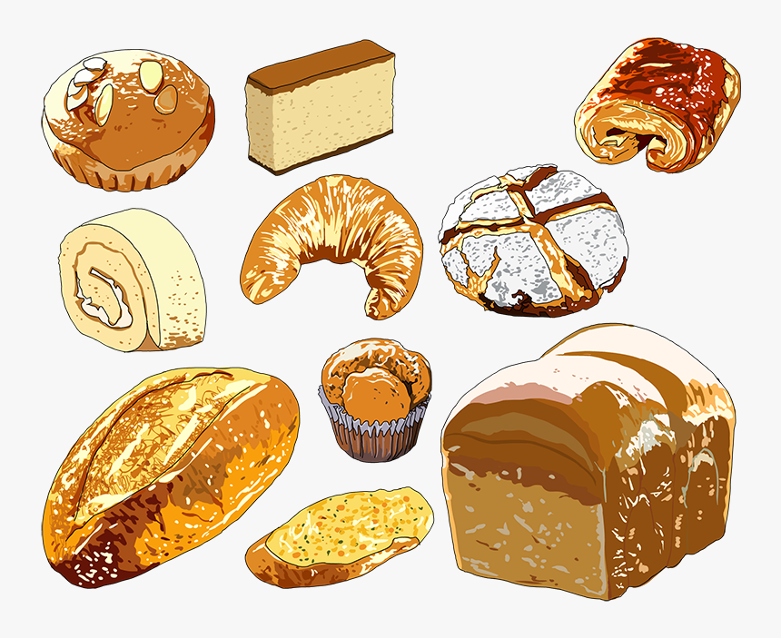 Fake Drawing Food - Potato Bread, HD Png Download, Free Download