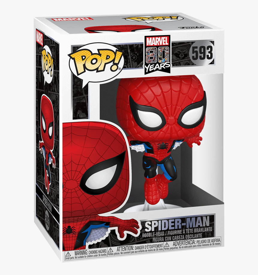 Funko Pop Marvel - Spider Man 80th Anniversary Funko Pop, HD Png Download, Free Download