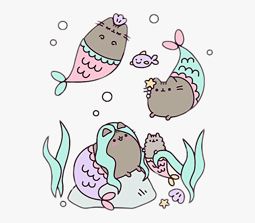 Pusheen And Stormy Mermaid , Png Download - Stormy Mermaid Pusheen, Transparent Png, Free Download