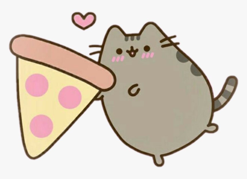 #freetoedit #pusheen #cat #pizza #love #food - Pusheen The Cat, HD Png Download, Free Download