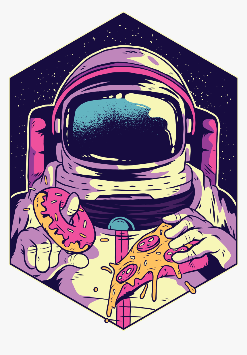 Astronaut Eating Pizza, HD Png Download, Free Download