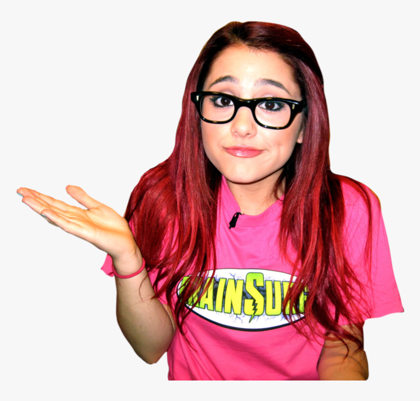 Ariana Grande Red Hair Glasses, HD Png Download, Free Download