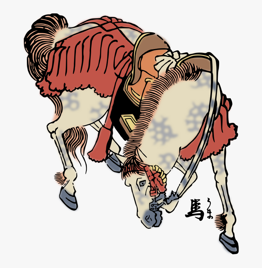 Cafepress Japanese Horse Art Tile Coaster - Ukiyo E Horse, HD Png Download, Free Download