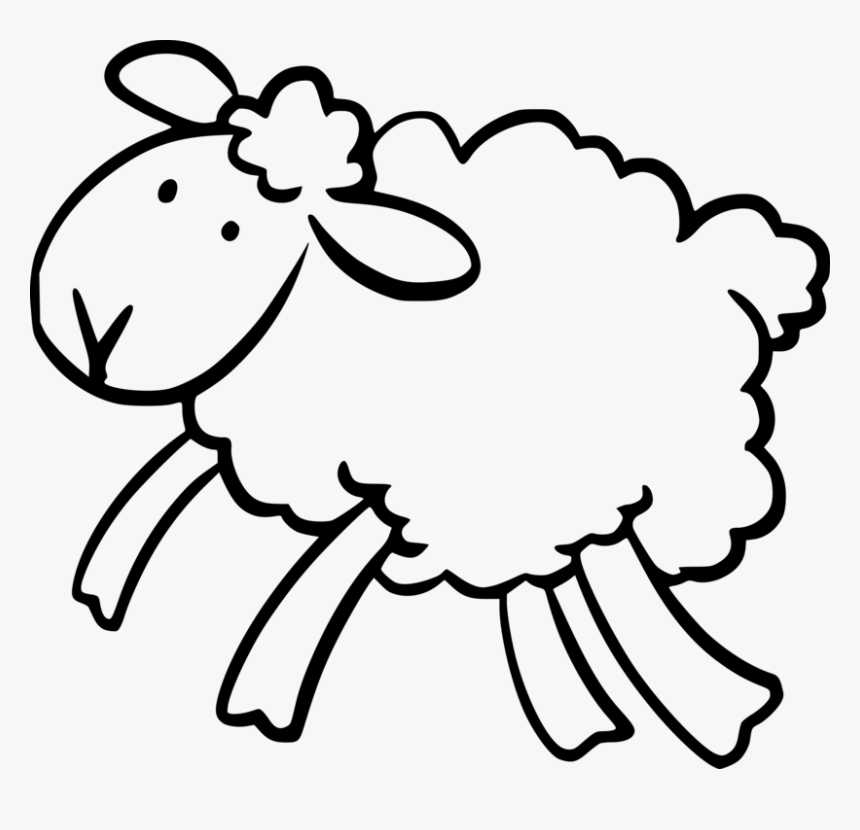 Emotion,art,monochrome Photography - Sheep Black And White Clipart, HD Png Download, Free Download