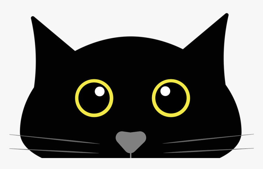 Black Cat Head Clipart, HD Png Download, Free Download