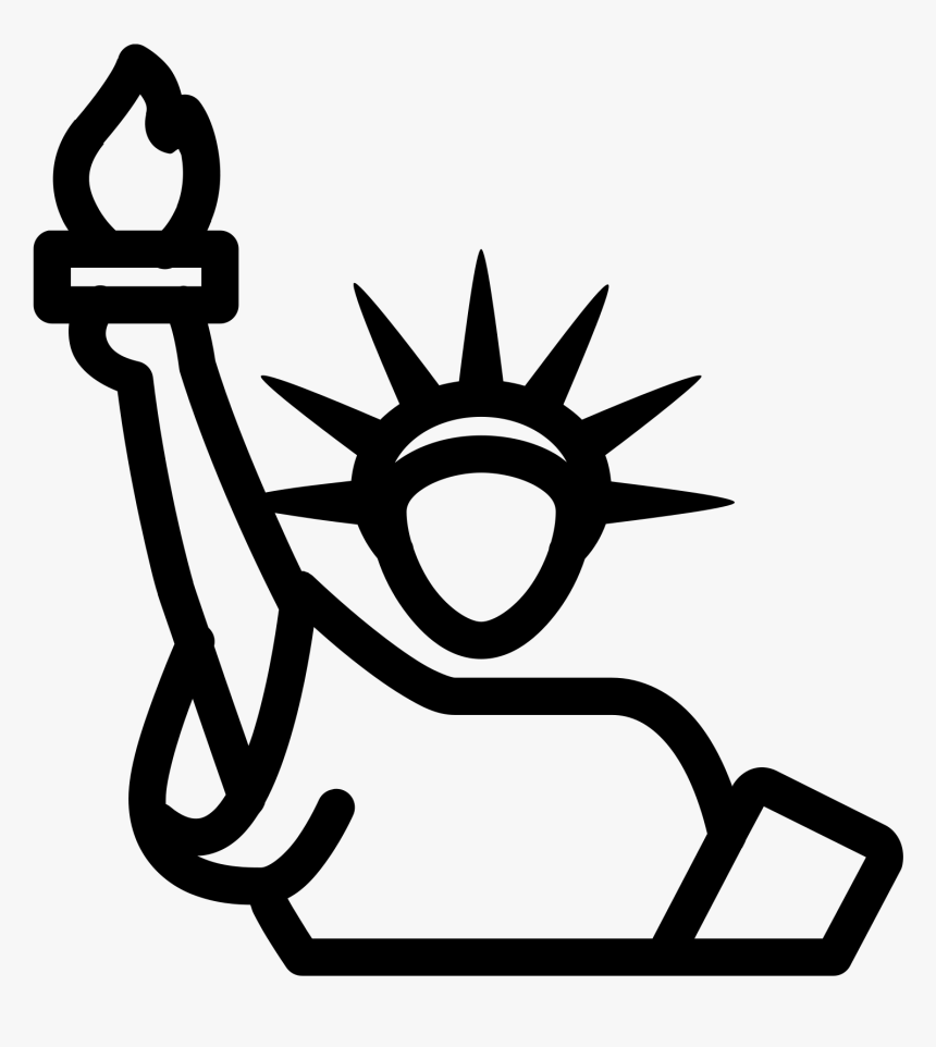 Statue Of Liberty Crown Png - Statue Of Liberty Torch Clip Art, Transparent Png, Free Download