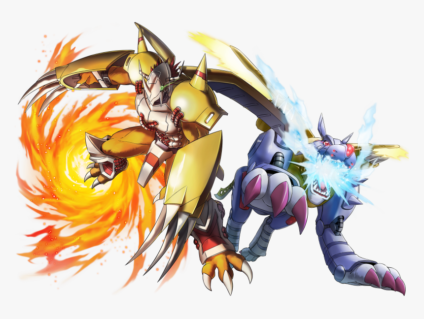 Metalgarurumon And Wargreymon, HD Png Download, Free Download