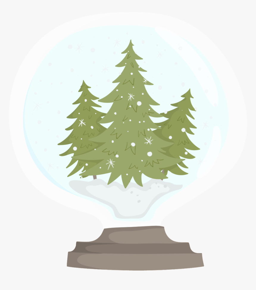 Winter Forest Light Bulb Transparent Cartoon Winter - Christmas Tree, HD Png Download, Free Download