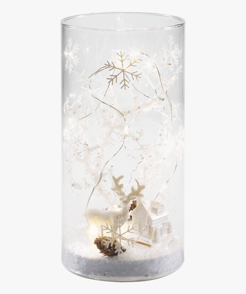 Led Glass Cylinder "winter Forest", 20cm - Pint Glass, HD Png Download, Free Download