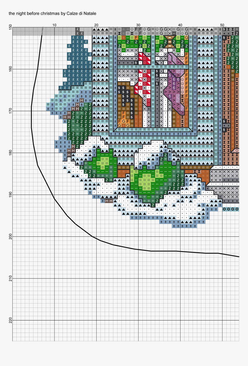 The Night Before Christmas 7 Cross Stitch Christmas - Cross-stitch, HD Png Download, Free Download